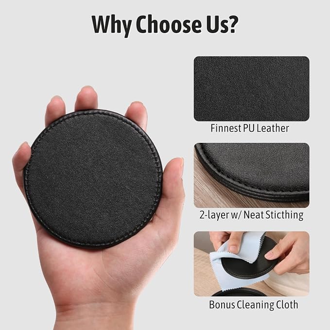 Drink Coasters with Holder, Elegant Home Decor & Handmade Housewarming Gift - Image 3