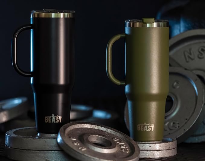 Beast 50 oz Tumbler with Handle Stainless Steel Vacuum Insulated Coffee Ice Cup - Image 2