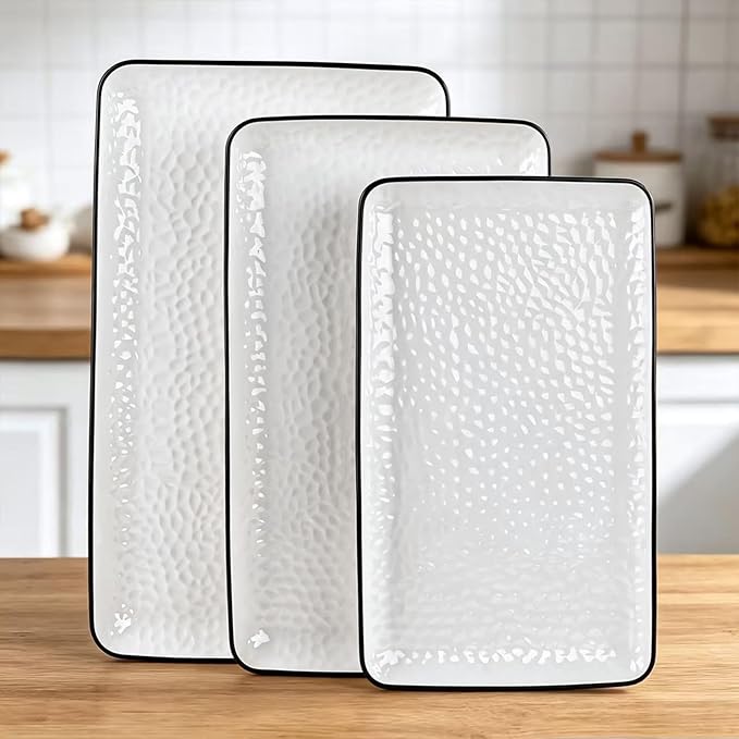 Serving Platters, 16/14.3/13.1Inches Large Serving Dishes by Roeveca