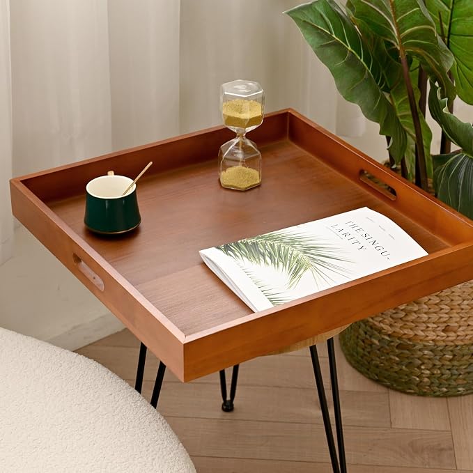 20 Inch Extra Large Square Serving Tray HeavyDuty Pine Wood Tray - Image 5