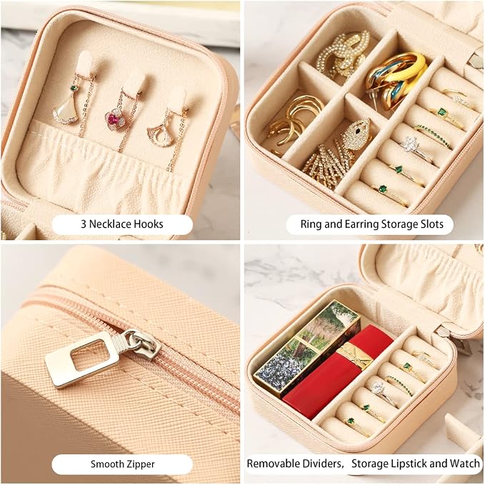 ZPROW Travel Jewelry Case, Mini Portable Jewelry Travel Boxes, Small Jewelry - Image 5