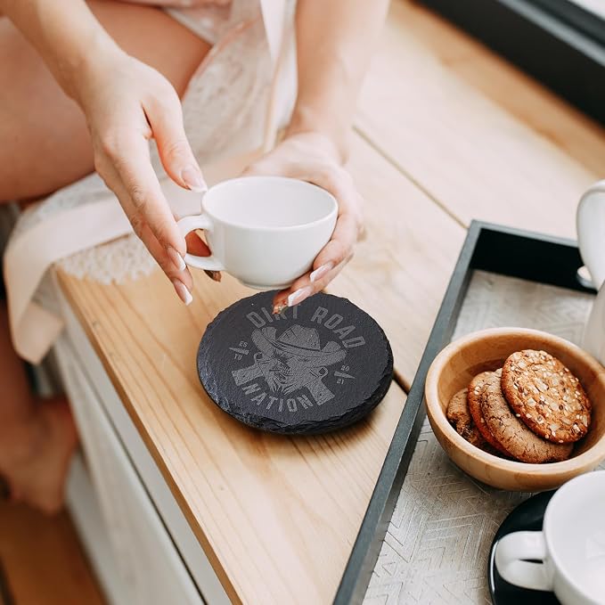 60 PCS Slate Coasters Set, 4 Inch Black Square Stone Coasters Bulk - Image 6