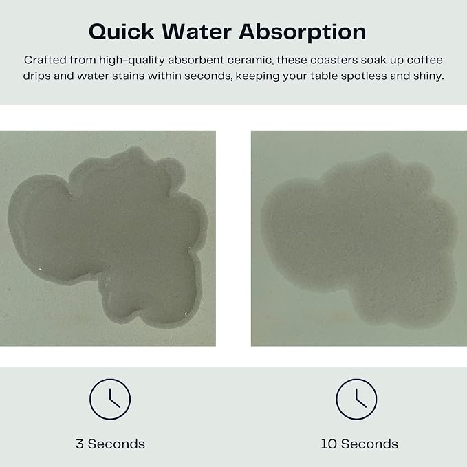 Set of 6 Sage Green Coasters - Image 3