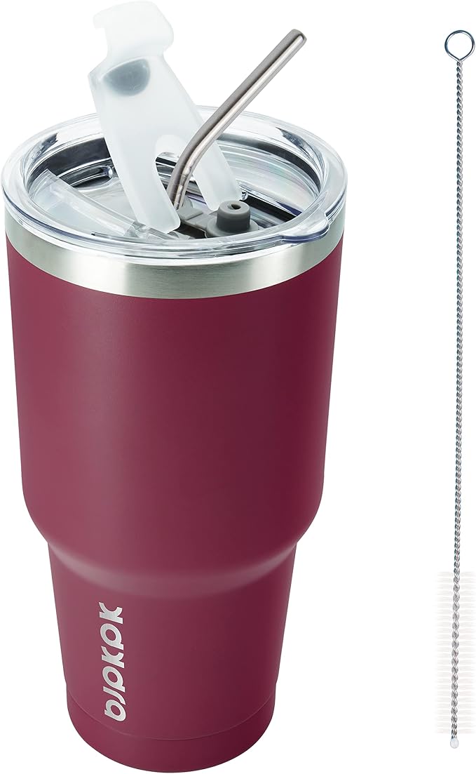 BJPKPK 30 oz Tumbler with Lid and Straw, Insulated Stainless Steel Cup | Double by BJPKPK