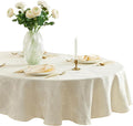 Newbridge Barcelona Luxury Damask Fabric Tablecloth, 60” Wide x 84” Oval by HomeBargainsPlus