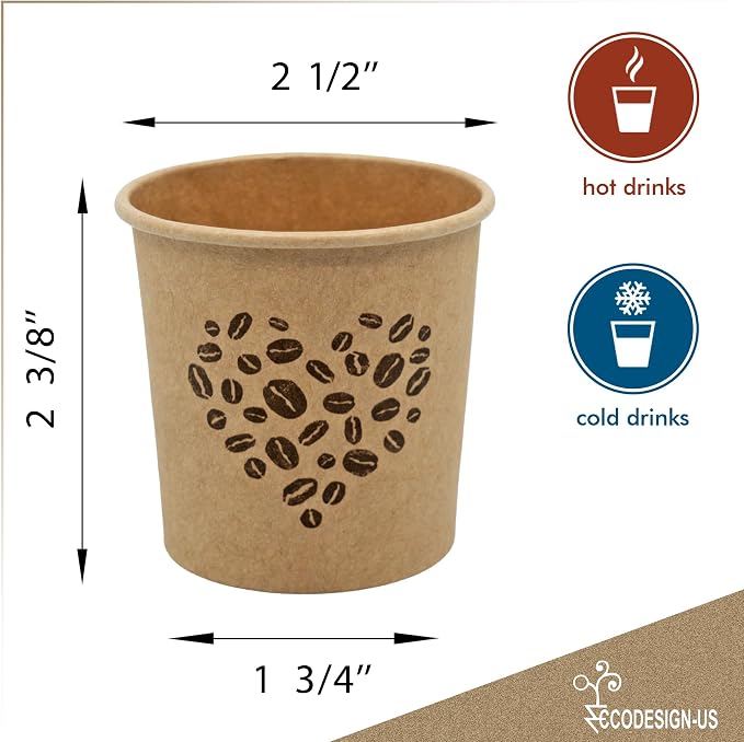 4 Oz Espresso Cups with Lids - Image 3