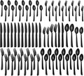 Yoehka 40 Pieces Black Silverware Set, Stainless Steel Flatware Set by Yoehka