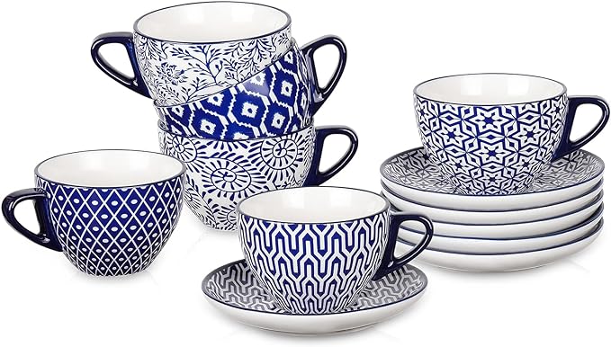 Selamica Ceramic 8 oz Cappuccino Cup Set by Selamica