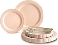 " OCCASIONS " 150 Piece set-Vintage Wedding Plastic Plates & cutlery by OCCASIONSFINESTPLASTICTABLEWARE