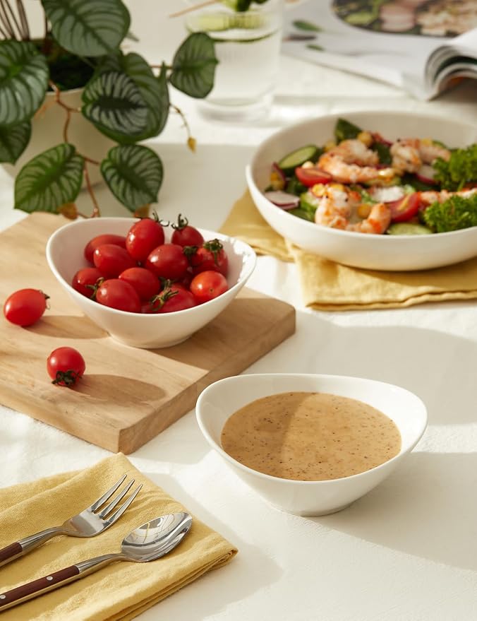 Teocera 5 Inch Porcelain Small Bowls Set, 6 Ounce small serving bowls - Image 2
