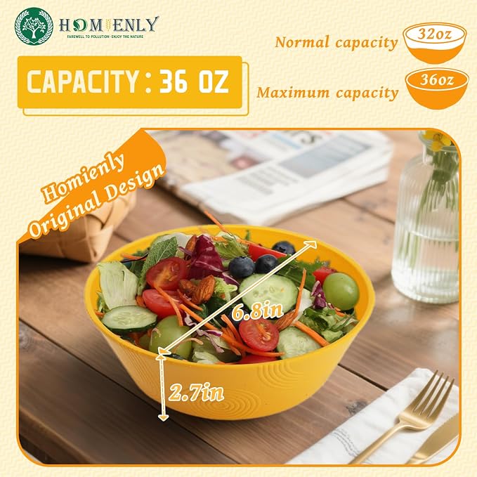 Unbreakable Cereal Bowls, Wheat Straw Bowl - Image 2