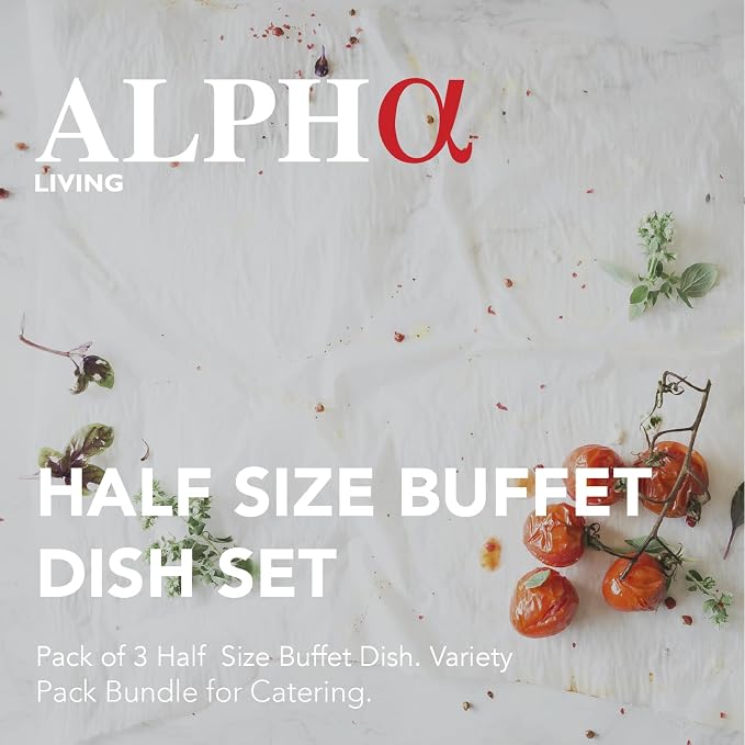 Alpha Living 3-Pack Disposable Chafing Dish Buffet Set - Image 2