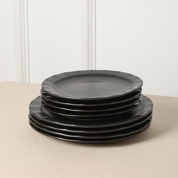Stone Lain Oasis 12-Piece Dinnerware Set Stoneware, Dishwasher and Microwave - Image 4
