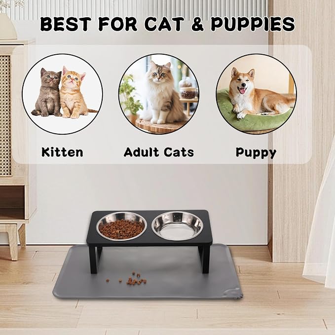 Summark 2Pack Elevated Cat Bowls - Image 7