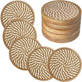 Eykao 5 Pack Coasters for Drinks Absorbent, 4.3 inches Woven Coasters for by Eykao