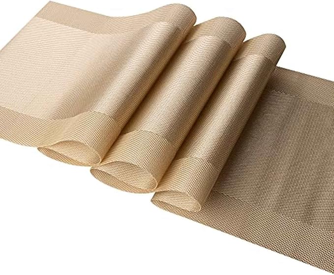 GIVERARE Table Runner, 12x107in Heat-Resistant Woven Vinyl Long Tabletop - Image 4