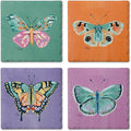 Thirstystone Butterfly Beauties 4 Pack Assorted Tumbled Tile Stone Coasters | by CounterArt