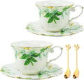 TATSUMI Country Roses Bone China Tea Cup and Saucer Set, 6 Pieces, Vintage Style by TATSUMI