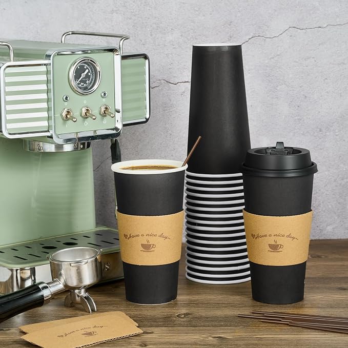 LITOPAK 50 Pack 20 oz Paper Coffee Cups - Image 5