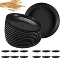HEYCOME 12 Pcs Unbreakable Deep Dessert Plates Set, 8 inch Reusable Plastic by StayHealthyStayHappy