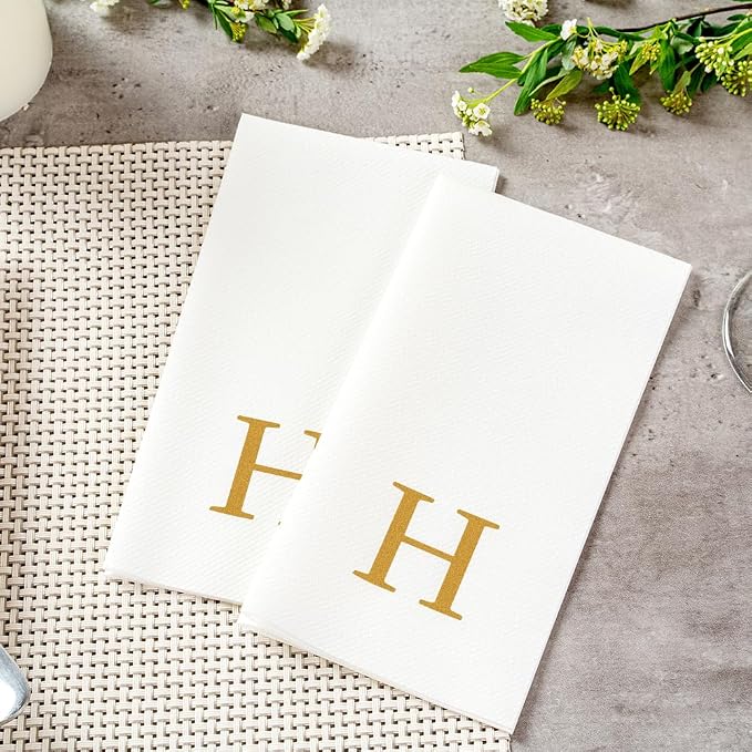 Luxenap 15.8 X 7.9 Inch Linen-Feel Guest Towels, 2000 Lettered Hand Towels - Image 6