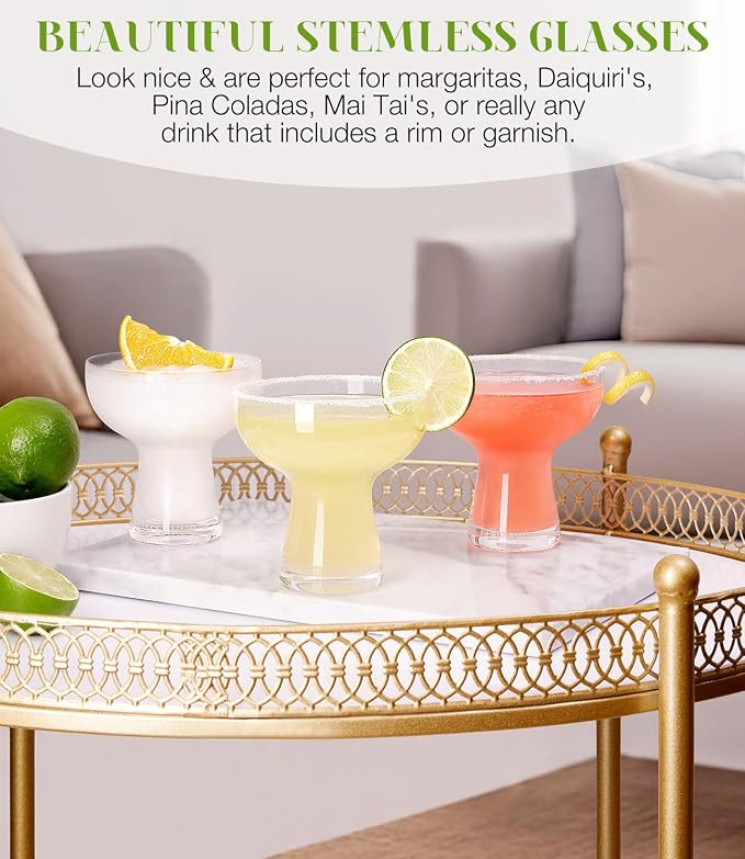 Martini Glasses Set of 4, Coupe Cocktail Glasses - Image 5