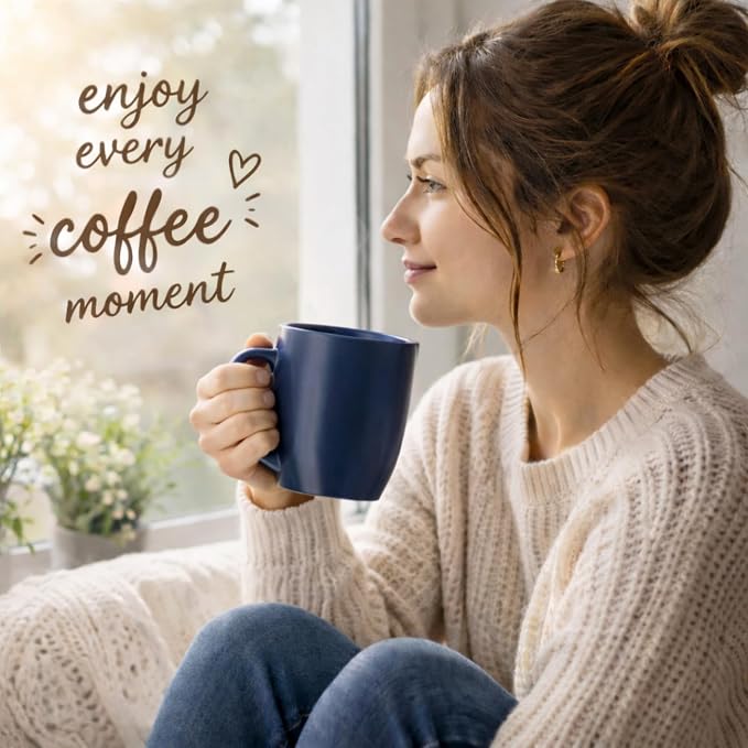AmorArc 12oz Coffee Mugs Set of 6, Large Ceramic Coffee Mugs - Image 6