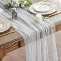 Artoid Mode Pearl Gauze Table Runner 120 Inch 10FT, Seasonal Sheer Dining by ArtoidMode