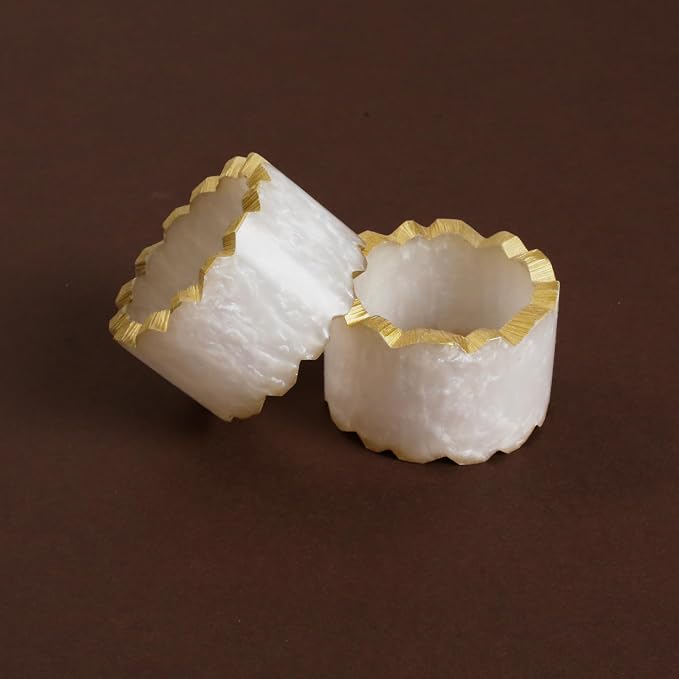 Rustic Epoxy Resin Napkin Rings Set of 6 - Image 6