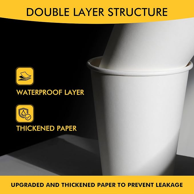 RACETOP 16 oz 500 Pack Paper Coffee Cups - Image 4