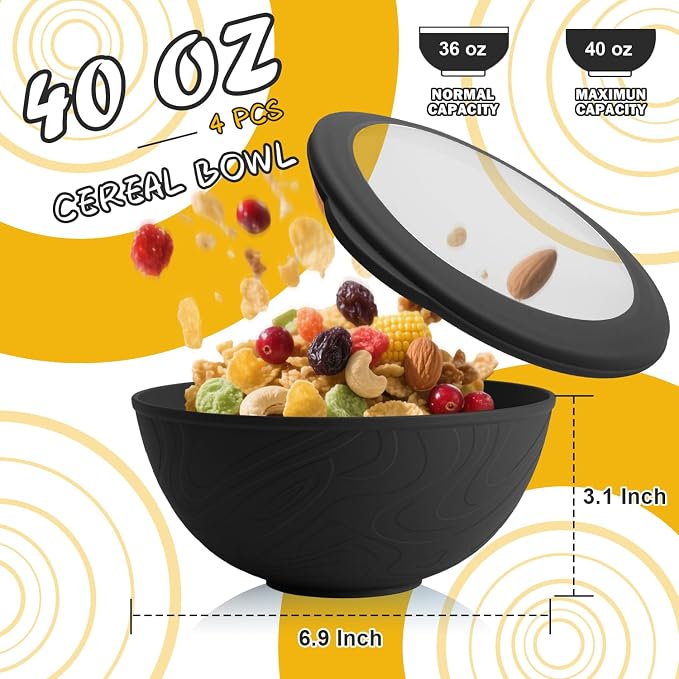 40 OZ Unbreakable Cereal Bowls - Image 2
