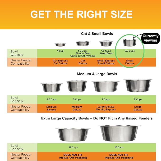 Neater Pet Brands 2.2 Cup Stainless Steel Dog Bowls, Dog Food Bowl & Water Bowl - Image 7