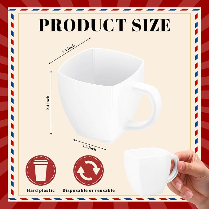 Amyhill 50 Pcs 5 oz Disposable Tea Cups Bulk - Image 2