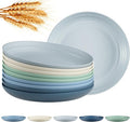 Quatish 10 PCS Unbreakable Reusable Plastic Plates, 8 inch Dishwasher & by Quatish