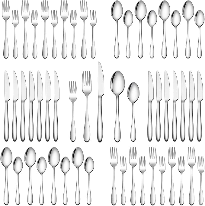 Silverware Set, 40-Piece Flatware Set, Wildone Stainless Steel Tableware by Wildone