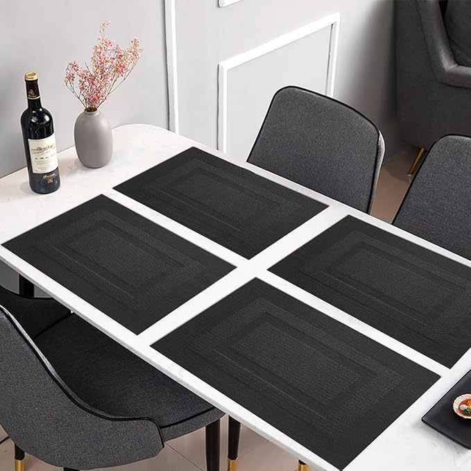 PIGCHCY Placemats Set of 8 Washable Durable Place Mats Vinyl Heat Resistant - Image 5