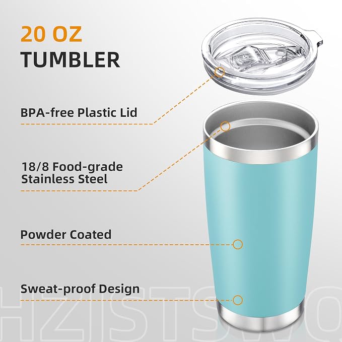 20 oz Tumbler with Lid Stainless Steel Insulated Tumblers, 1 Pack | Leak Proof - Image 3