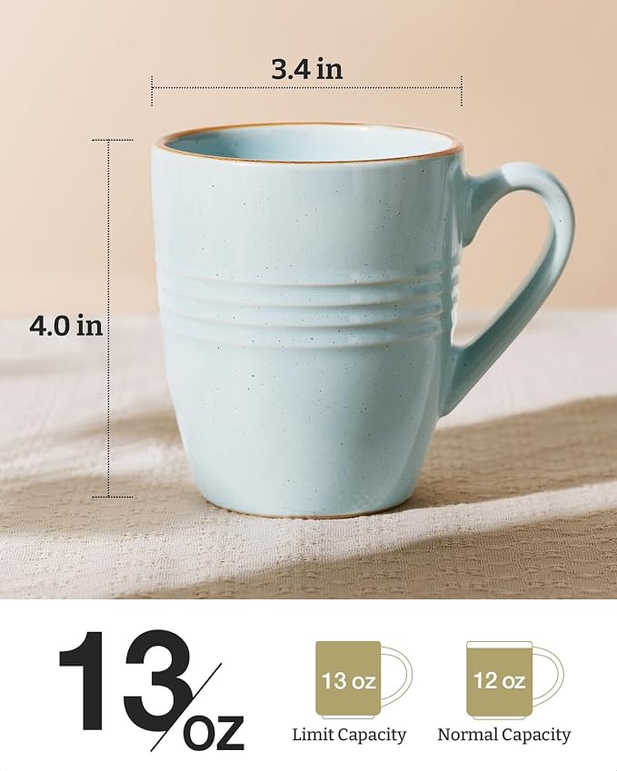 famiware Jupiter Coffee Mugs Set of 8, 13 oz Coffee Mug, Microwave and - Image 4