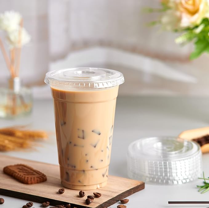 Lilymicky 60 Sets 24 oz Clear Plastic Cups - Image 5
