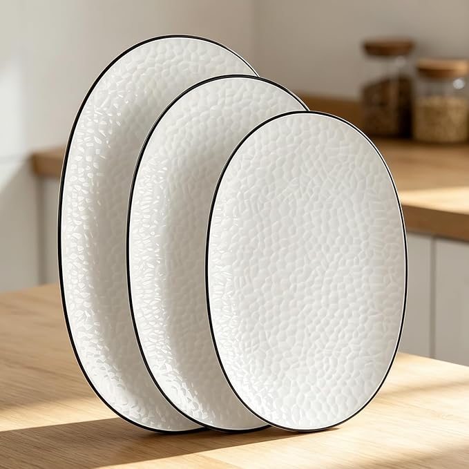 Roeveca Serving Platters, 16/14.3/13.1Inches Large Serving Dishes by Roeveca