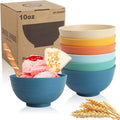 Handy Wheat Straw Bowls Set of 6, Unbreakable Ice-Cream Bowls Sets by WROVA