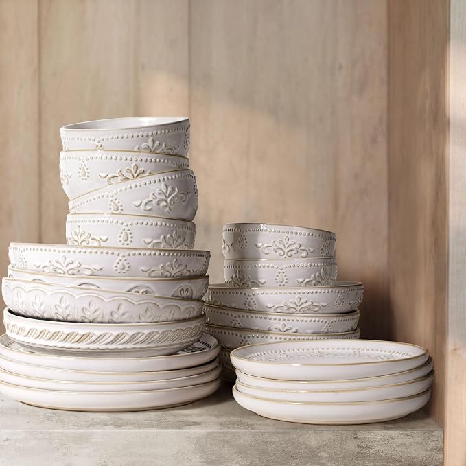 Pasta Bowls, 50oz Large Salad Serving Bowls, 9.75'' Plates Bowl Set of 4 - Image 8