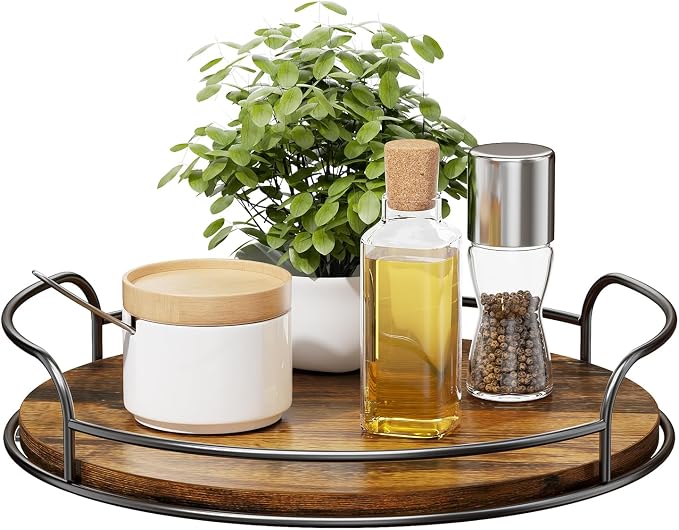 LAMU Lazy Susan Organizer, Table Top, Countertop, Spice Organization, 1 Pack by YourHome-OrganizationHelper