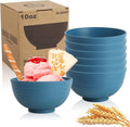 Small Wheat Straw Bowls Sets of 6, Dishwasher Safe and Microwave Safe Snack by WROVA