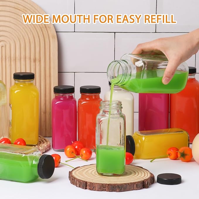 AuroTrends 16 oz Glass Juicing Bottles 12-Pack - Image 6