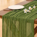 Cheesecloth Table Runner Summer Boho Wedding Birthday Party Home Decor | Moss by Socomi
