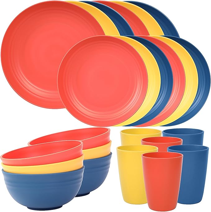 Quatish 24 Piece Plates and Bowls Sets by Quatish