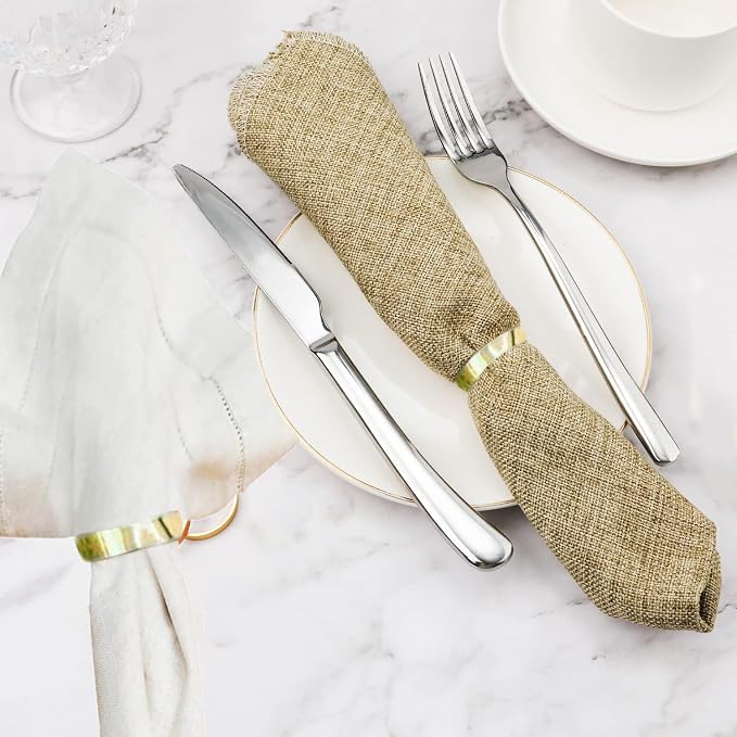 Gold Napkin Rings-10 Pcs Stainless Steel Napkin Rings | Metal Napkin Ring - Image 4