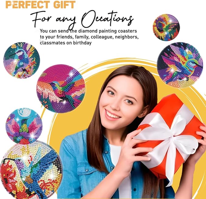8 Pcs Humming Bird Diamond Painting Kits | Diamond Painting Kits - Image 4