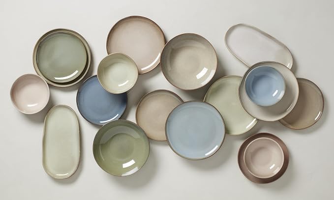 Oneida 897199 Organic Shades 12-Piece Dinnerware Set, Slate Blue - Image 15